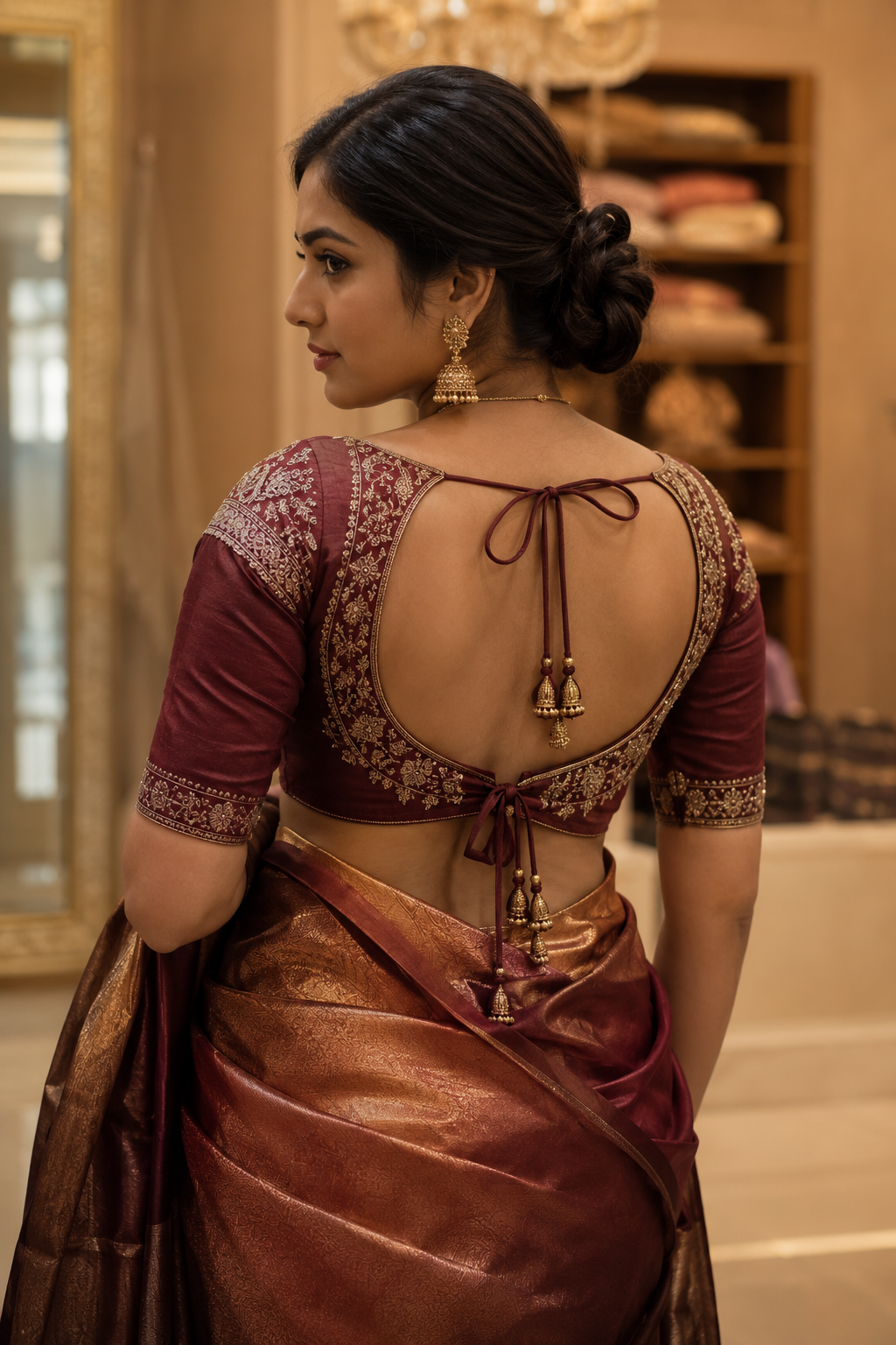 Backless Designer Blouse